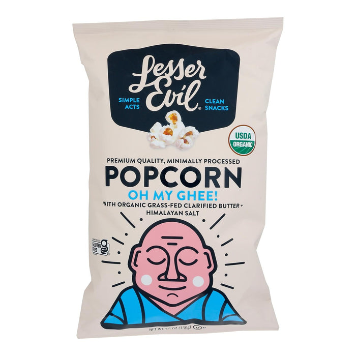 Lesser Evil Organic Popcorn, Oh My Ghee! 4.6oz (Case of 12)