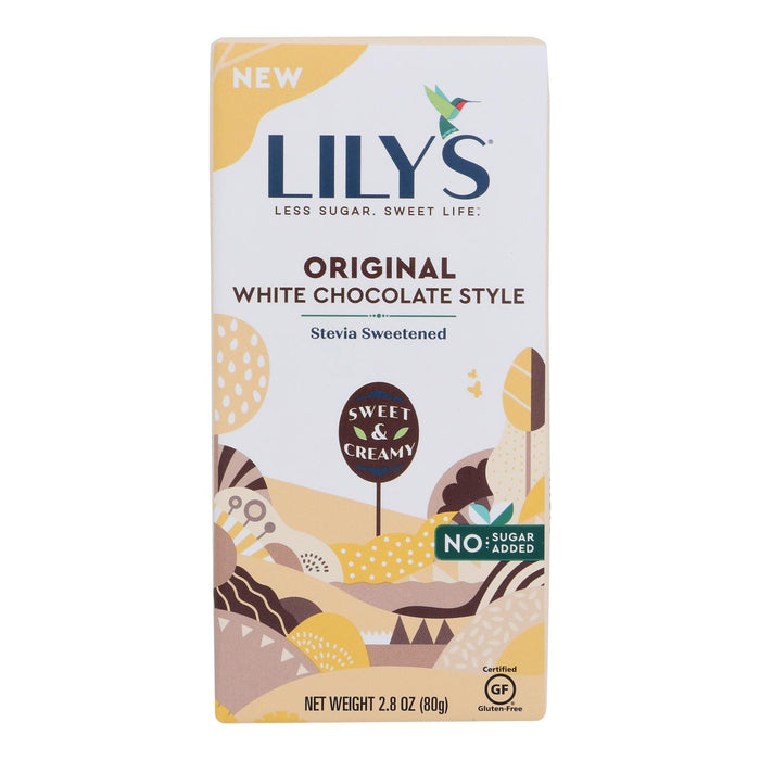 Lily's White Chocolate Bar, Case of 12 - 2.8 Oz