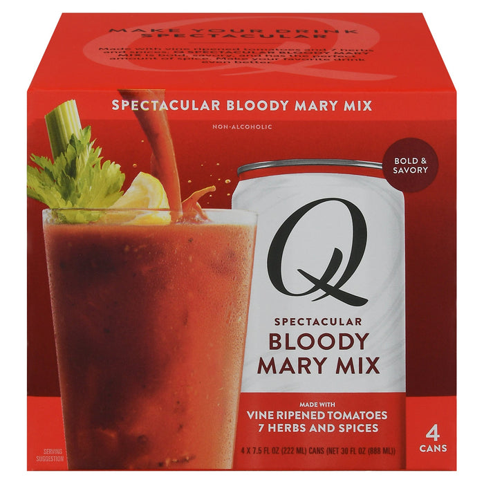 Q Drinks Bloody Mary Mix, Case of 6 - 4/7.5 fl oz