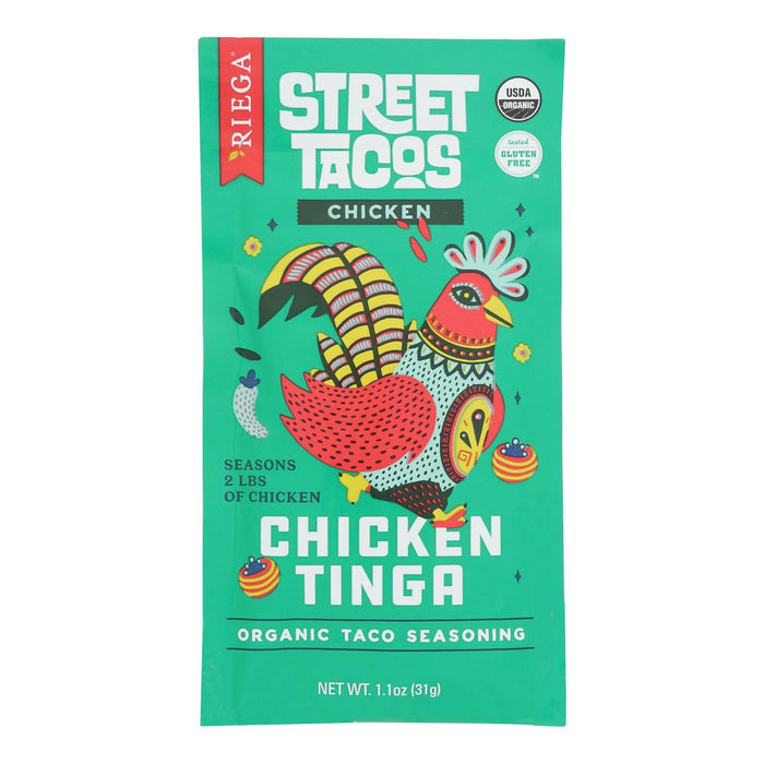 Riega Foods Chicken Tinga Taco - 1.1 oz, 8/Case