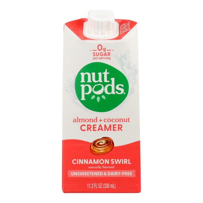 Nutpods Unsweetened Cinnamon Swirl Non-Dairy Coffee Creamer, 11.2 Fl. Oz. (Pack of 12)