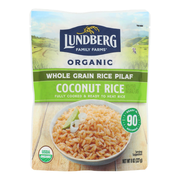 Lundberg Family Farms Coconut Milk Rice, 8 oz Retort Pouches, Case of 6