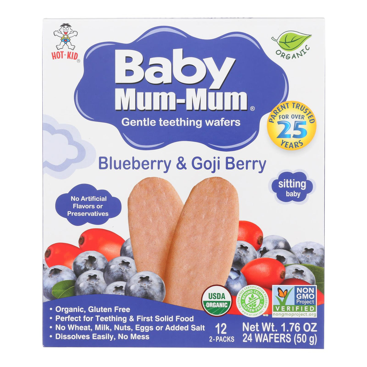 Baby Rice Hard Rusk's Baby Mum Mum Organic Baby Teeth Rice Rusk Organic Rice Snack With Blue ...