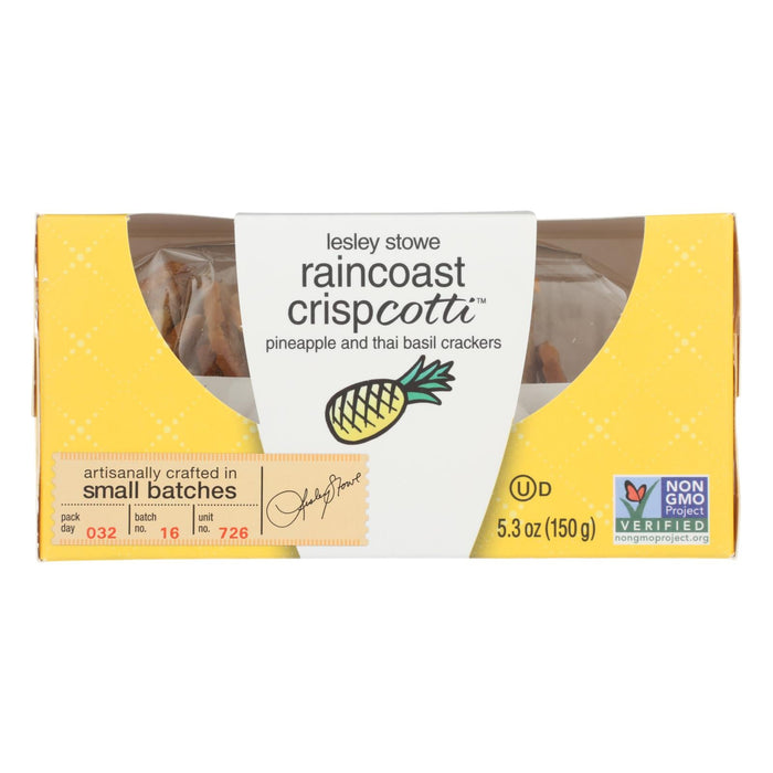 Lesley Stowe - Crisps Pineapple Thai Basil - Case Of 12 - 5.3 Oz