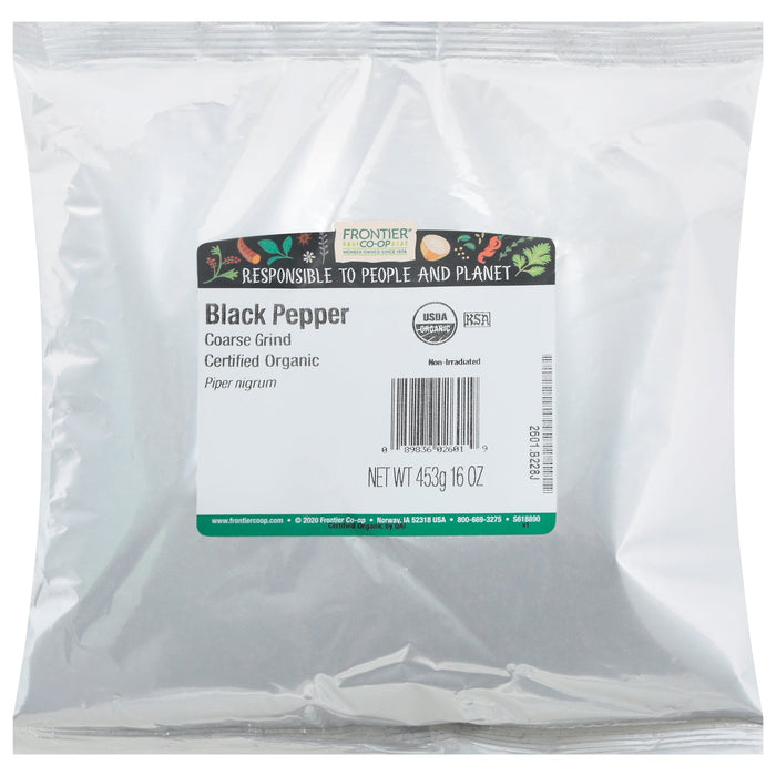 Frontier Herb Organic Coarse Black Pepper - 1 lb.