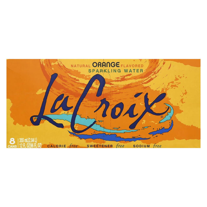 Lacroix Sparkling Water, Orange Flavor, 12 fl oz Cans (Case of 3)