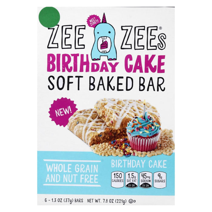 Zee Zees Sft Baked Birthday Ck Bars, 7.8 Oz (Case of 8)