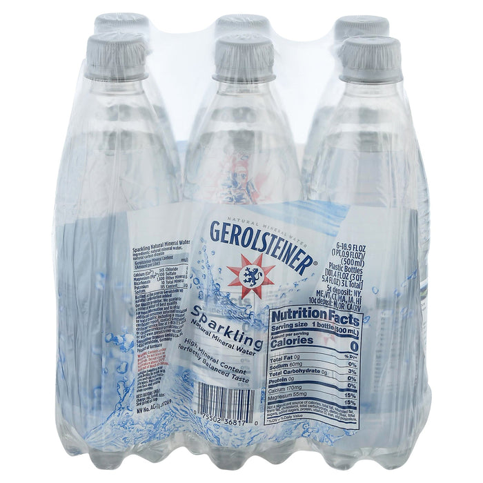 Gerolsteiner Sparkling Mineral Water - 16.9 Fl Oz (Case of 4)