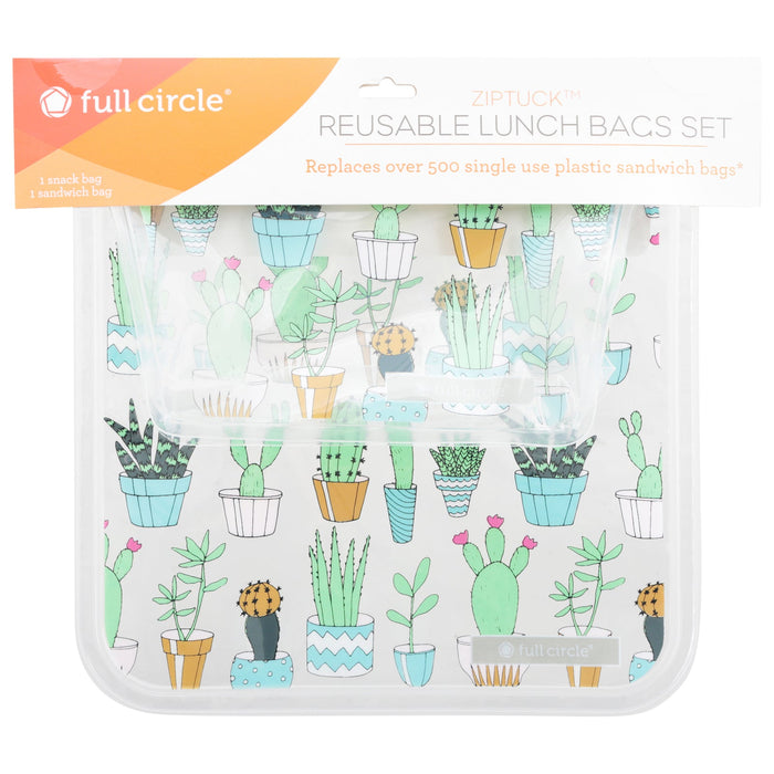 Full Circle Home Cactus Lunch Bags - Pack of 2