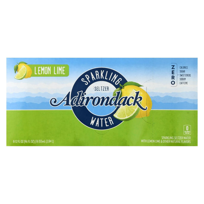 Adirondack Seltzer Sparkling Water Lemon Lime - Case of 3 (8 x 12 fl.oz)