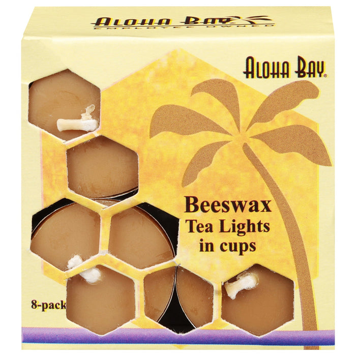 Aloha Bay Beeswax Tea Lights | 8-Pack