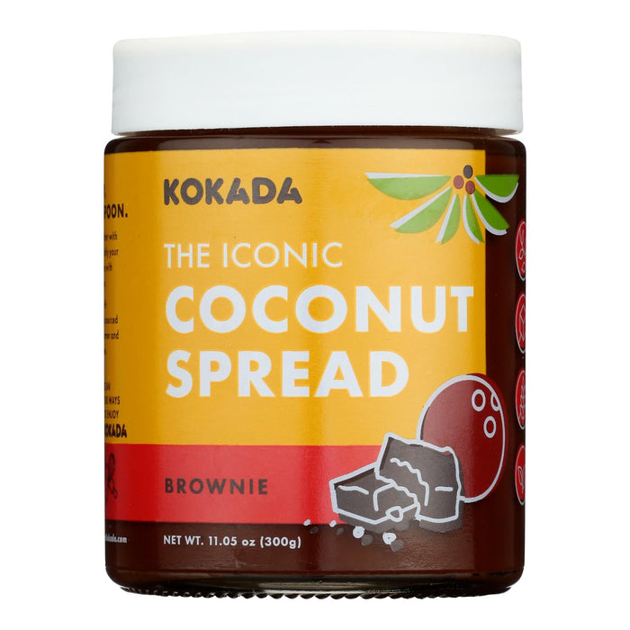 Kokada Brownie Spread Coconut - 8-Pack x 11 oz Containers