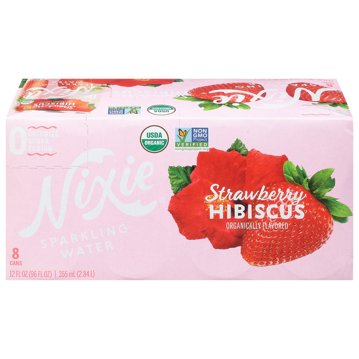 Nixie Sparkling Water - 12 fl oz - 3-Pack Hibiscus Flavored Sparkling ...