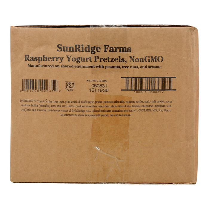 Sunridge Farms Raspberry Yogurt Pretzel Bites - 10lb Bulk