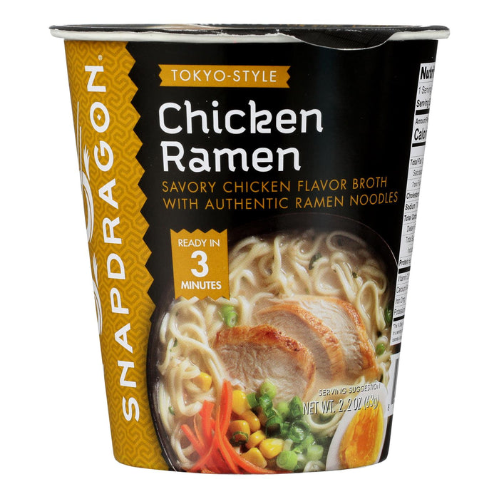 Snapdragon Foods Ramen Cup Chicken - Case of 6 - 2.2 Oz