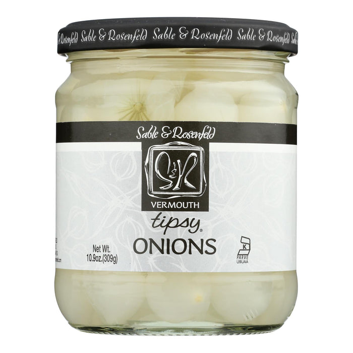 Sable and Rosenfeld Tipsy Onions, Adds Zest to Appetizers & Salads, 10.9 Oz (Case of 6)