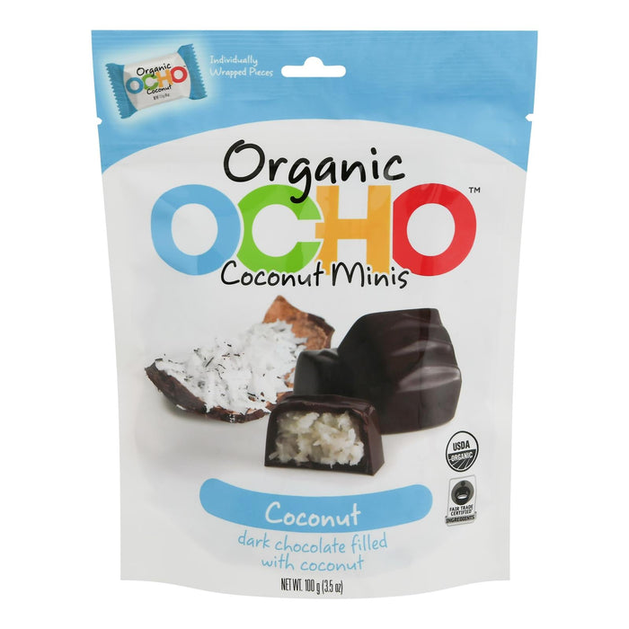 Ocho Candy Coconut Mini Pouch, 3.5 Oz, Case of 12