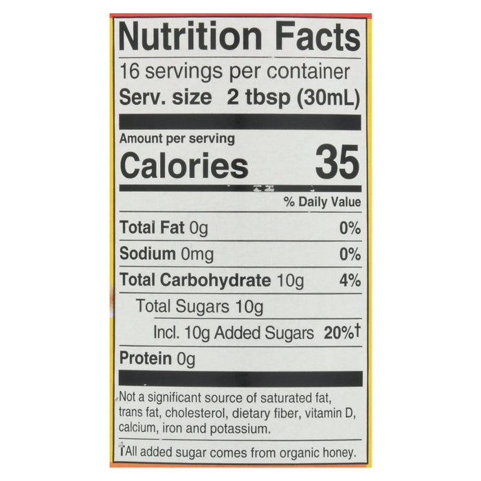 Bragg Apple Cider Vinegar with Raw Unfiltered Honey - Case of 12 - 16 Fl Oz Bottles