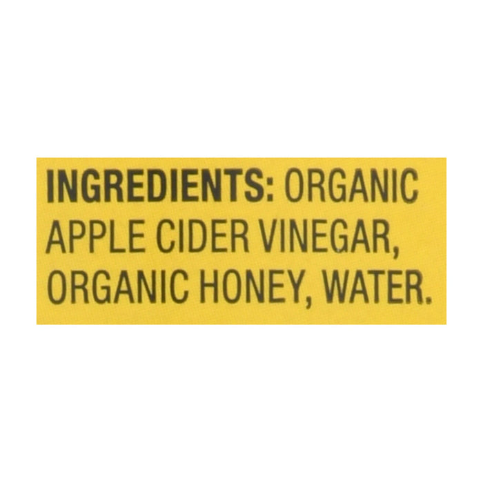 Bragg Apple Cider Vinegar with Raw Unfiltered Honey - Case of 12 - 16 Fl Oz Bottles