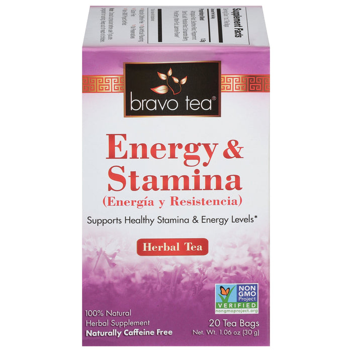 Bravo Teas And Herbs Energy And Stamina Herbal Tea - 20 Bags