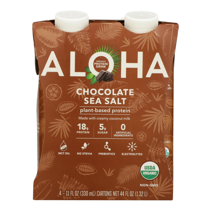 Aloha PLNT Plant Protein Chocolate Ready-to-Drink - Case of 3-4/11 Fl. Oz.