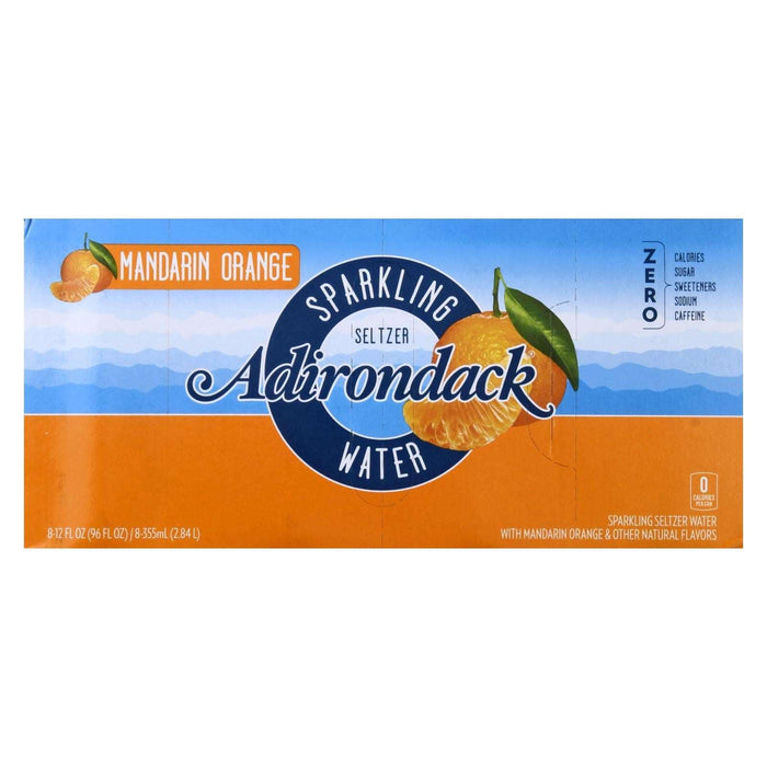 Adirondack Seltzer Sparkling Water - Mandarin Orange - Case of 3 (8/12 fl oz)