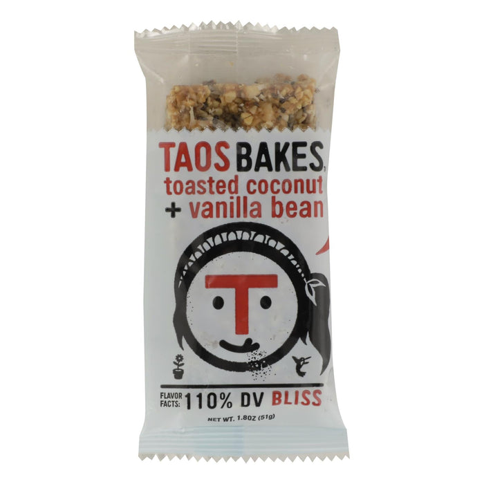 Taos Bakes Bar Coconut Vanilla Bean - 12 Pack - 1.8 Oz