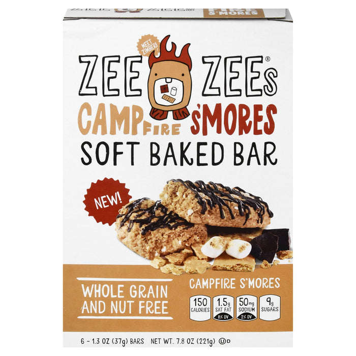 Zee Zees Soft Baked S'mores Granola Bars - Case Of 8 - 7.8 Oz