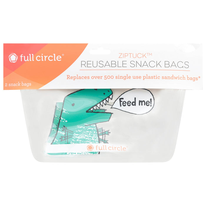Full Circle Home - Snack Bag Zip Tuck - Pack of 12 - 2 Ct