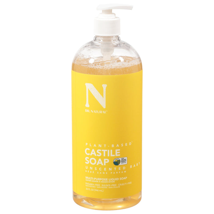 Dr. Natural Unscented Castile Soap for Sensitive Baby Skin - 32 Fl. Oz.