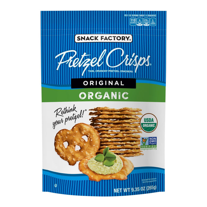 Pretzel Crisp Original Thin Crispy Pretzels, 9.35 Oz Bag (Pack of 12)