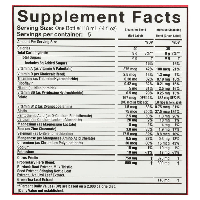 Detoxify Ever Clean Herbal Cleanse: 5-Day Program - 4 Oz Bottles, Pack of 5