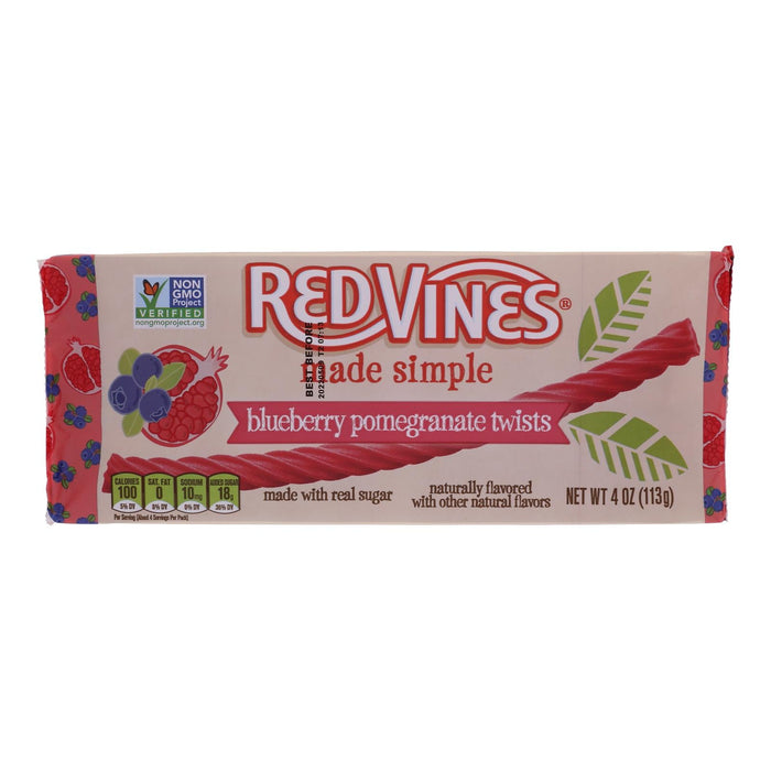 Red Vines Licorice Blueberry Pomegranate Twist - 4 Oz (Case of 9)