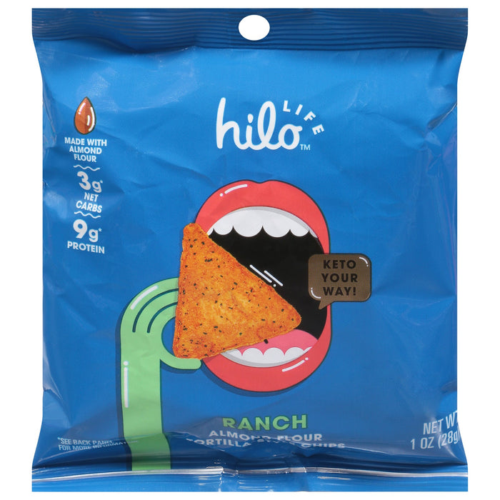 Hilo Life - Tortilla Chips Almond Flour Ranch - Case Of 12-1 Oz