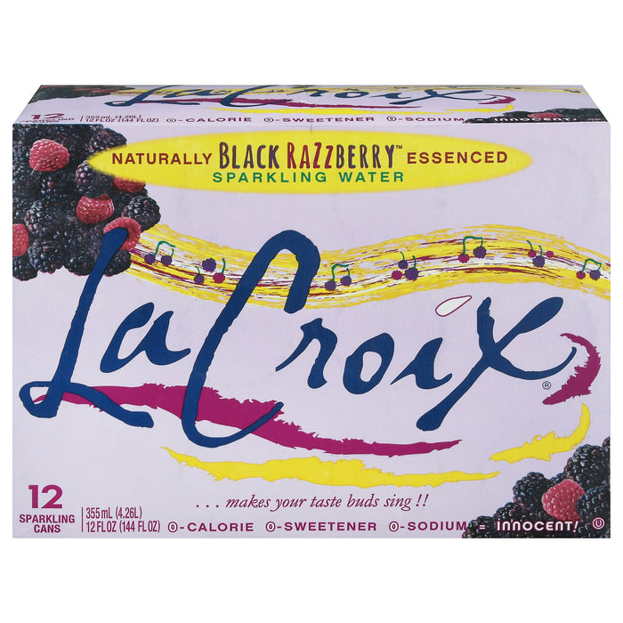 Lacroix Sparkling Water, Black Razplerry - 12 Fl Oz Bottles (Pack of 2)