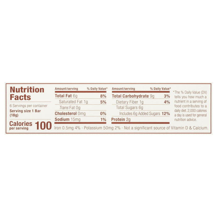 Mighty Sesame Company Tahini Bar Cocoa Nibs, Case of 8 - 6/3.8 Oz