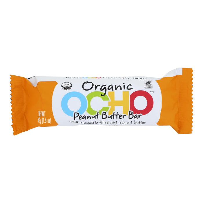 Ocho Candy Peanut Butter Candy Bar - 1.5 Oz, Pack of 12