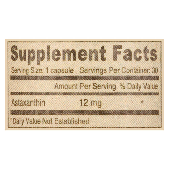 Deva Vegan Vitamins - Astaxanthin 12 mg - 30 Vegan Capsules