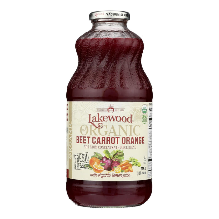 Lakewood Organic Beet Cart with Orange Juice, 32 Fl Oz, 6-Pack