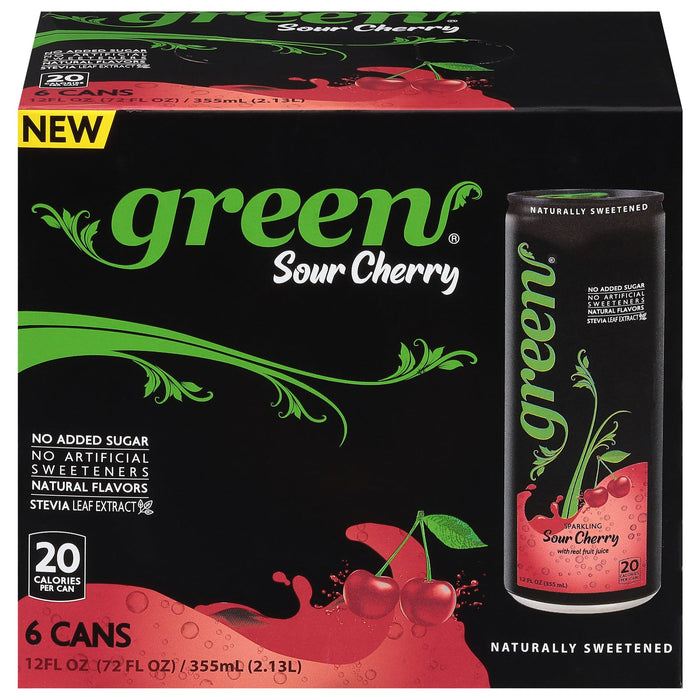 Green Sour Cherry Sparkling Water | 6.75 Fl Oz (Case of 12)