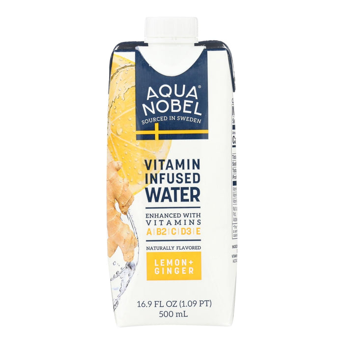 Aqua Nobel - Water Vitamin Infused Lemon Ginger - Case Of 12-16.9 Fz