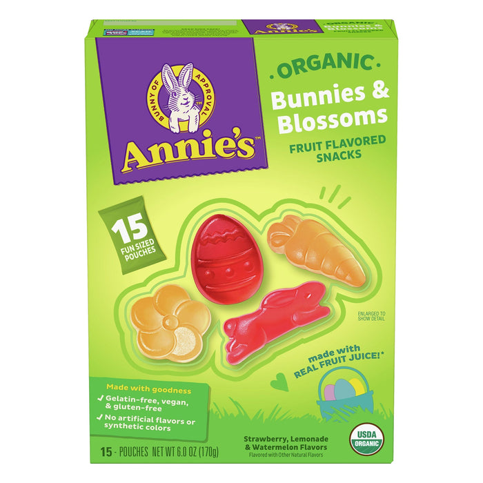 Annie's Homegrown Fruit Snack Bunny Blossom, Pack of 6, 6 Oz
