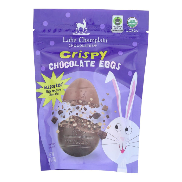 Lake Champlain Chocolates Egg Milk/Dark Chocolate Bag (8 Oz, Case of 8)