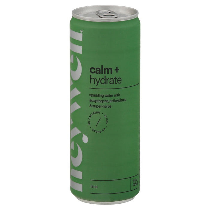 Heywell- Sparkling Water -  Calm Hydrate Lime - 12 oz Can - Case of 12