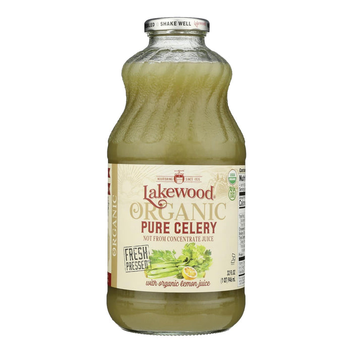 Lakewood Organic Celery Juice - 6 Pack of 32 oz. Bottles, Cold-Pressed, Non-GMO