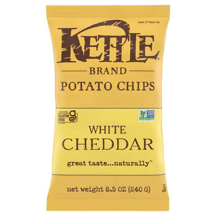 Kettle Brand New York Cheddar Potato Chips, 8.5 Oz (Case Of 12)