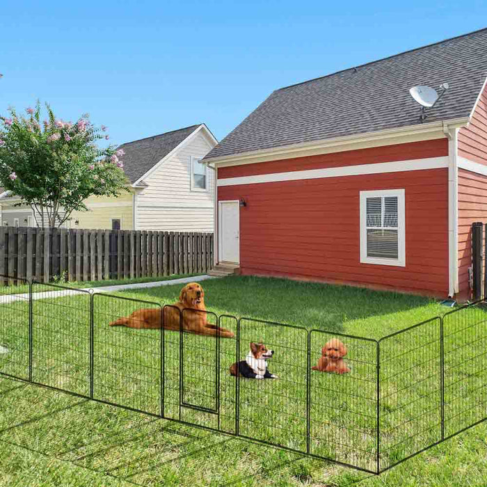 Yescom Heavy Duty Dog Playpen 48" Tall 12-Panel Puppy Pen Metal