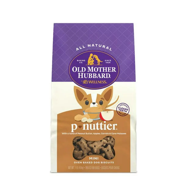 Old Mother Hubbard Mini P-Nuttier Biscuits, 16 Oz - Pack of 4