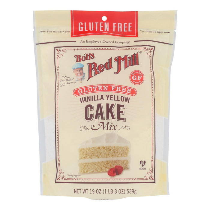 Bob's Red Mill - Cake Mix Vanilla Yellow Gluten Free - Pack of 4-19 Oz