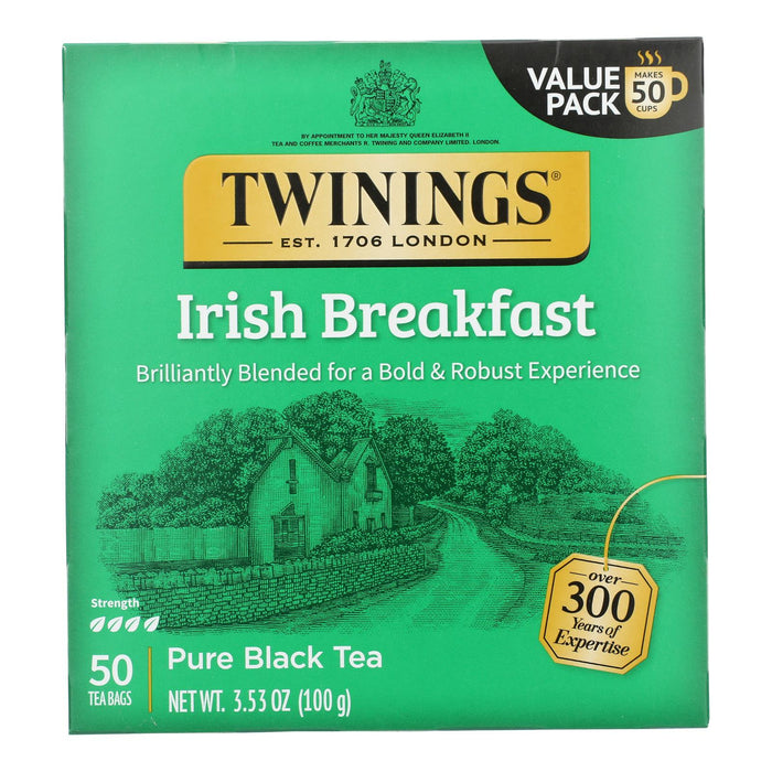 Twinings Tea - Irish Breakfast Black Tea, 50 Bags (Pack of 6) - Bold & Malty
